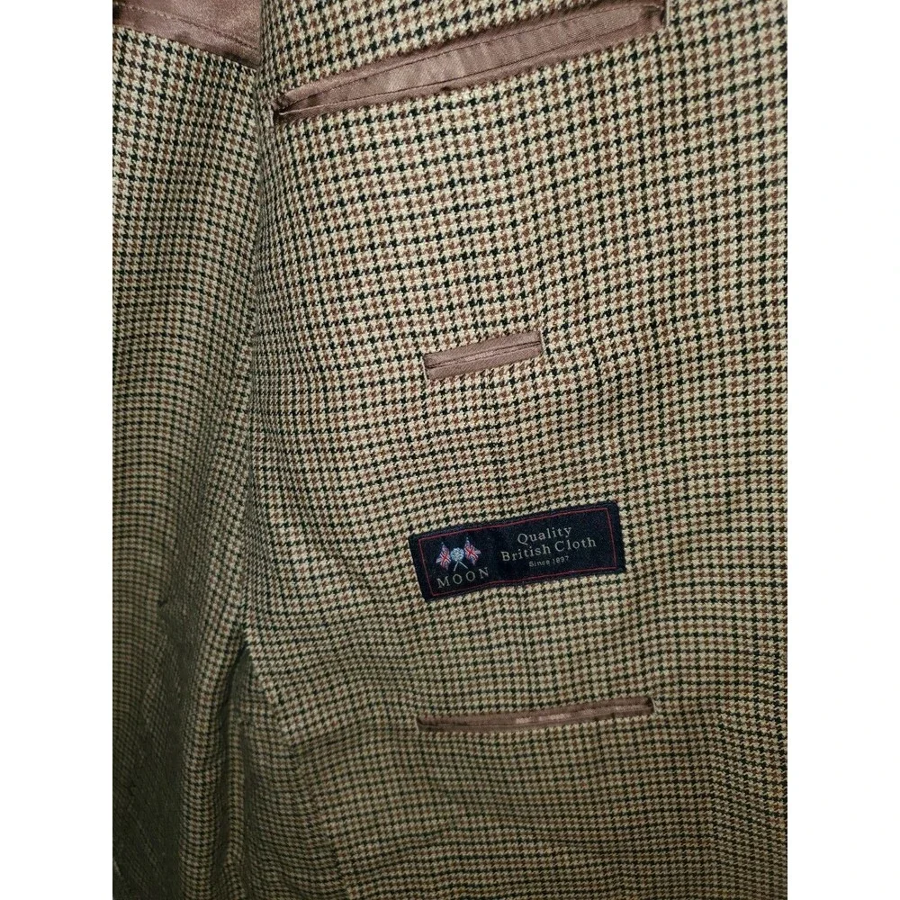 NWT J.Crew Men's Sportcoat 40R English Linen Wool Blazer Houndstooth CQ429